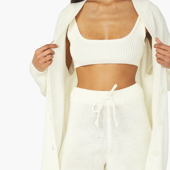 WeWoreWhat Sweaters - NWT We Wore What Dropped Shoulder Chunky Cozy Stitch Cardigan